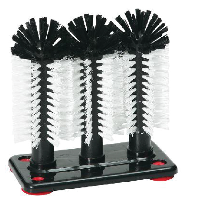 Brosse 3 tiges PVC, zwart